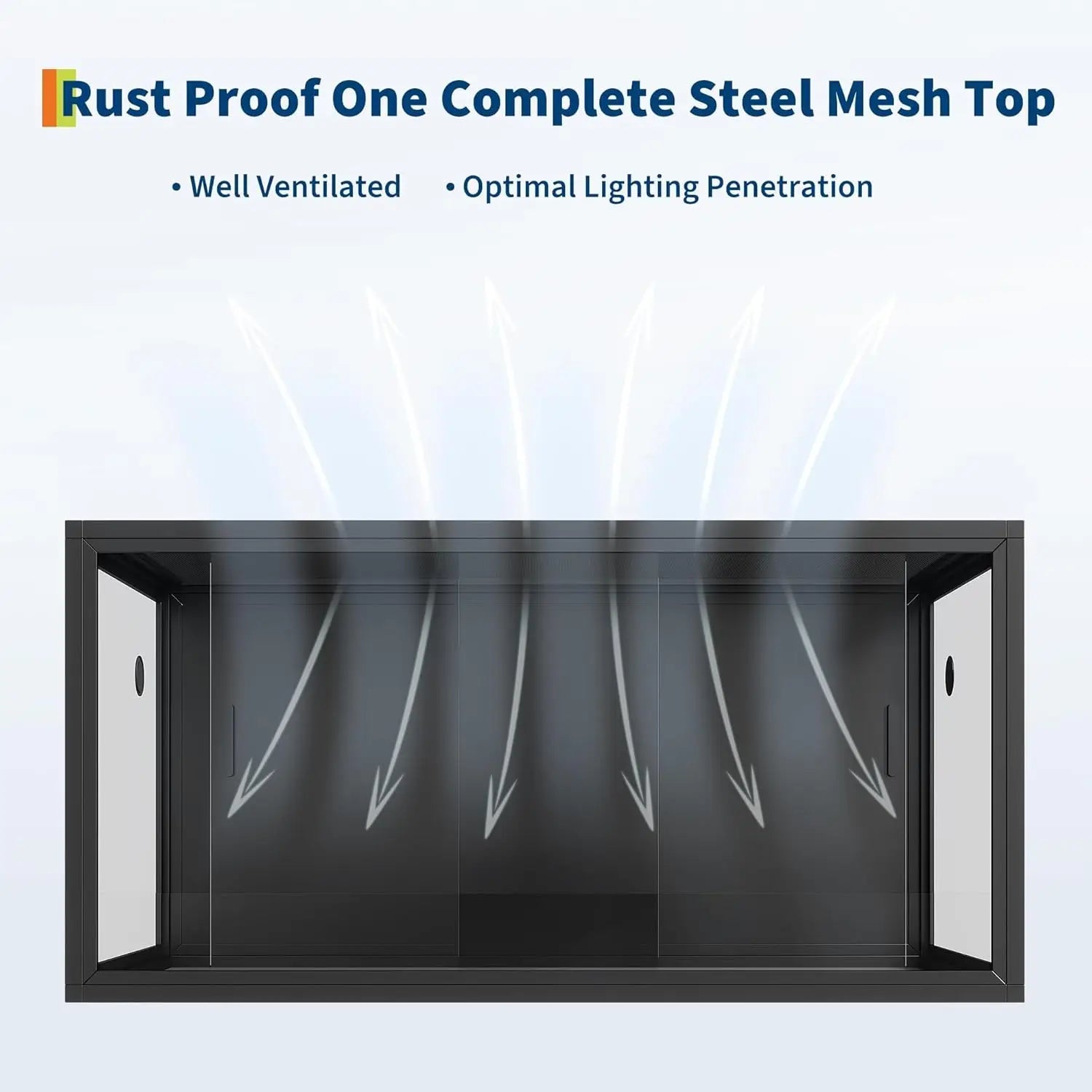 HiMISS Front Opening Glass Reptile Tank With Screen Ventilation